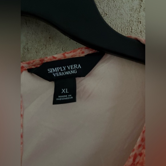Simply Vera Vera Wang Coral Ruffle Blouse - Picture 4 of 4